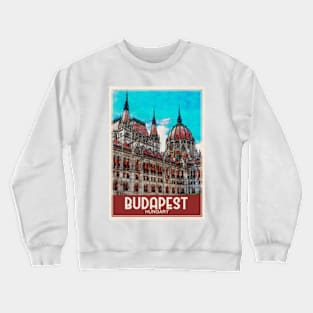 Travel Art Budapest Hungary Crewneck Sweatshirt